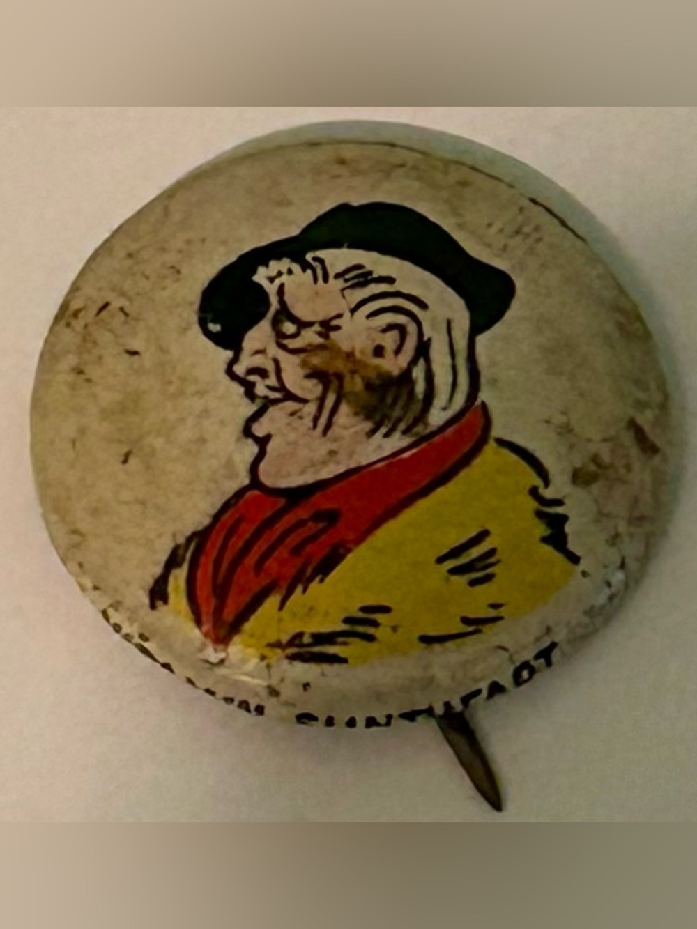 Vintage 1940s Kellogg’s Pep Cereal Pin “ Vitamin Flintheart”